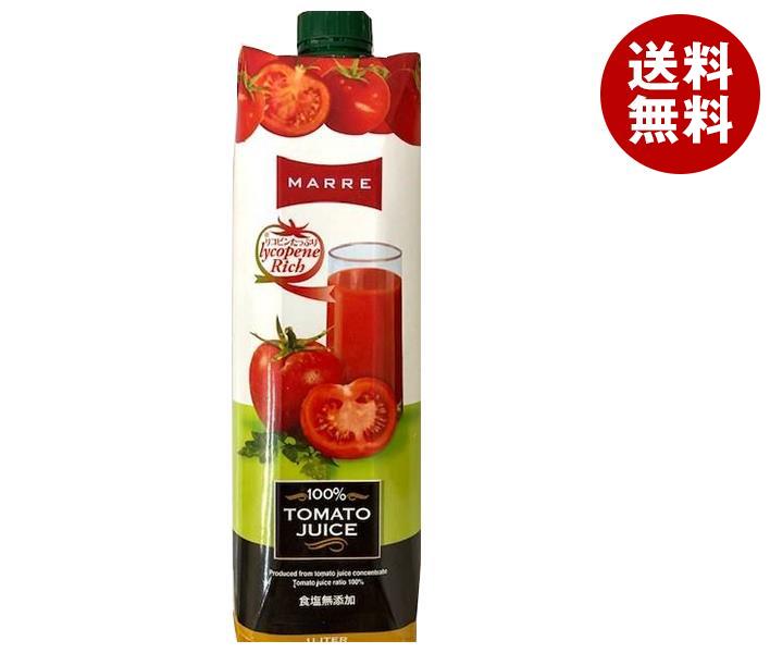 マルレ 100％トマトジュース 1L紙パック×12本入｜ 送料無料 野菜飲料 1l 1000ml 食塩無添加 紙パック 濃縮のサムネイル