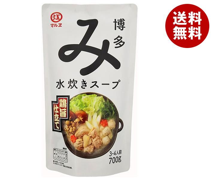 マルエ醤油 博多水炊きスープ 鶏旨仕立て 700g×12袋入｜ 送料無料 一般食品 調味料 鍋スープ 鍋スープ 鍋つゆのサムネイル
