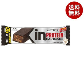 森永製菓 inバー プロテイン ベイクドビター 12本入×(2ケース)｜ 送料無料 チョコ チョコレート 高タンパク 栄養 チョコバー