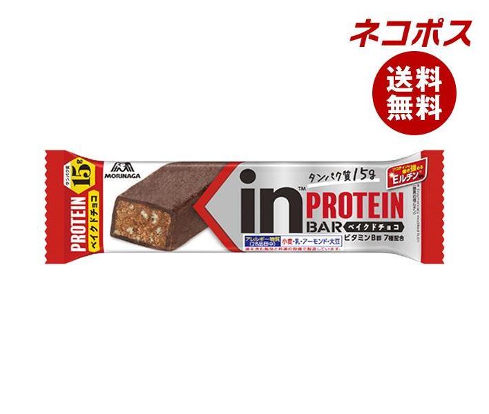 森永製菓 inバー プロテイン ベイクドチョコ 12本入｜ チョコ チョコレート 高タンパク 栄養 チョコバー