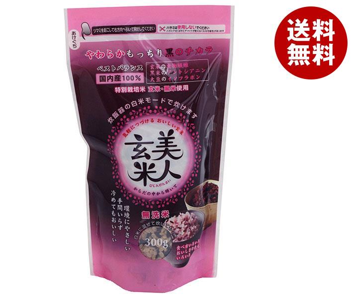 オクモト 美人玄米(国産) 300g×20袋入｜ 送料無料 米 玄米 ごはん ご飯 無洗米 国内産100％