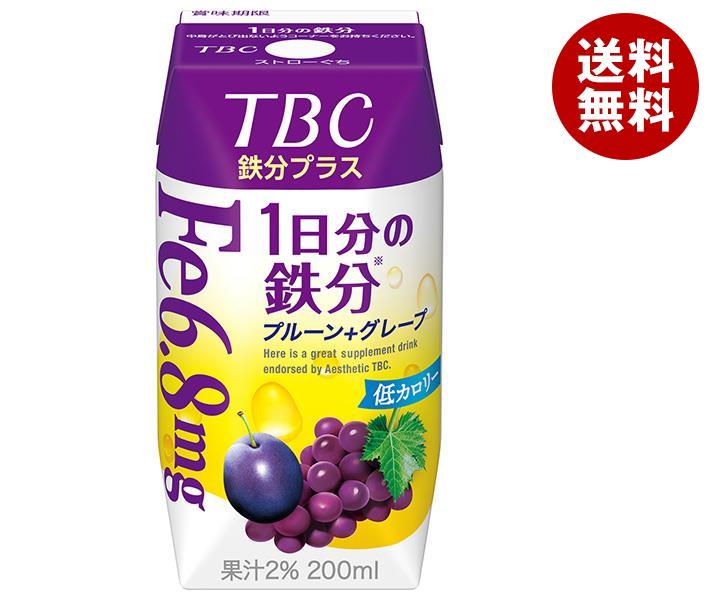 送料無料 森永乳業 TBC 1DAYサポート 1日分の鉄分(プリズマ容器) 200ml紙パック×24本入 ※北海道・沖縄・離島は別途送料が必要。