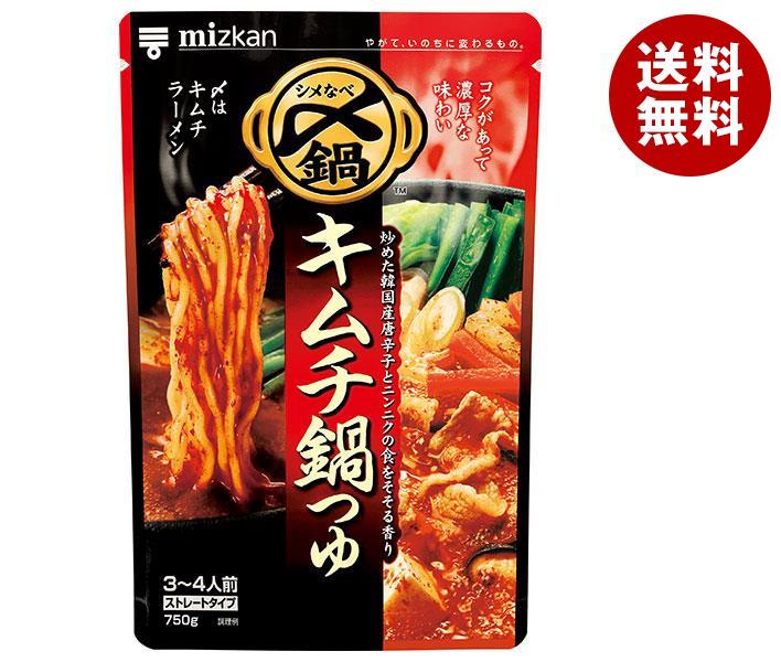 ミツカン 〆まで美味しい キムチ鍋つゆ ストレート 750g×12袋入｜ 送料無料 〆 鍋 なべ キムチ キムチ鍋のサムネイル