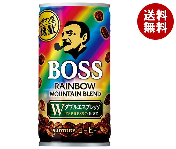 サントリー BOSS(ボス) レインボーマウンテンブレンド 185g缶×30本入｜ 送料無料 珈琲 スタンダード エスプレッソ 缶コーヒー