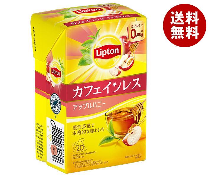 [ポイント5倍！6/27(金)1時59分まで全品対象エントリー&購入]キーコーヒー リプトン カフェインレスティー アップルハニー 20P×6箱入｜ 送料無料 リプトン 紅茶 ティー パック カフェインレス