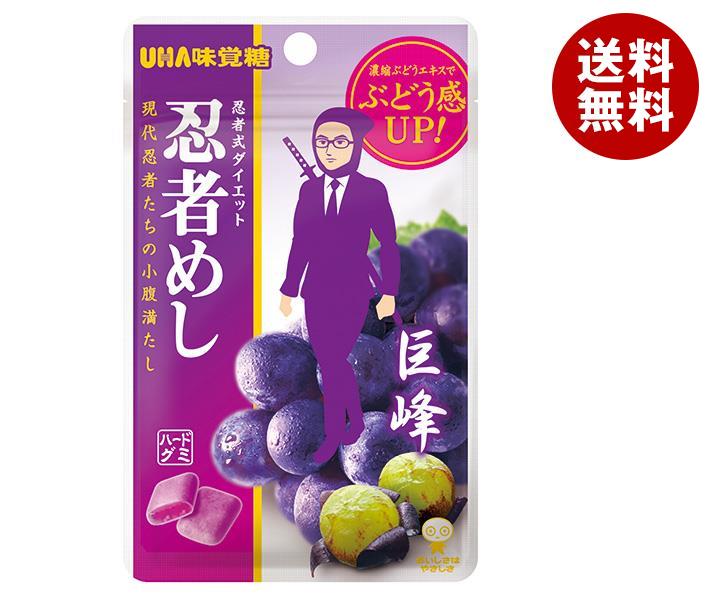 UHA味覚糖 忍者めし (巨峰) 20g×10袋入×(2ケース)｜ 送料無料 お菓子 グミ ハードグミ 忍者式ダイエット グレープ 葡萄のサムネイル