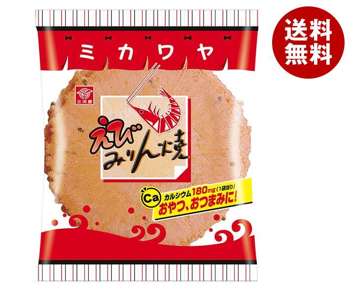 三河屋製菓 えびみりん焼 7枚×12袋入｜ 送料無料 お菓子 おつまみ・せんべい 袋 海老