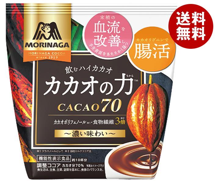 森永製菓 カカオの力 CACAO(カカオ)70 200g×24(12×2)袋入×(2ケース)｜ 送料無料 ココア ホットココア ..