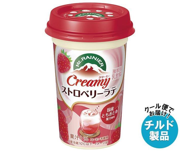 【チルド(冷蔵)商品】森永乳業 マウントレーニア クリーミーストロベリーラテ 240ml×10本入｜ 送料無料 ストロベリー いちご 苺 ドリンク ラテ