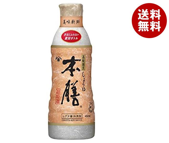 キッコーマン ヒゲタ 高級割烹しょうゆ本膳 450mlペットボトル×12本入｜ 送料無料 一般食品 調味料 しょうゆ ペットボトル