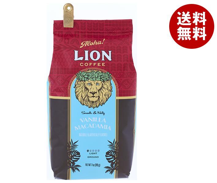 ライオンコーヒー キーコーヒー ライオンコーヒー バニラマカダミア 198g×5袋入×(2ケース)｜ 送料無料 フレーバーコーヒー 珈琲 粉 バニラ マカダミア