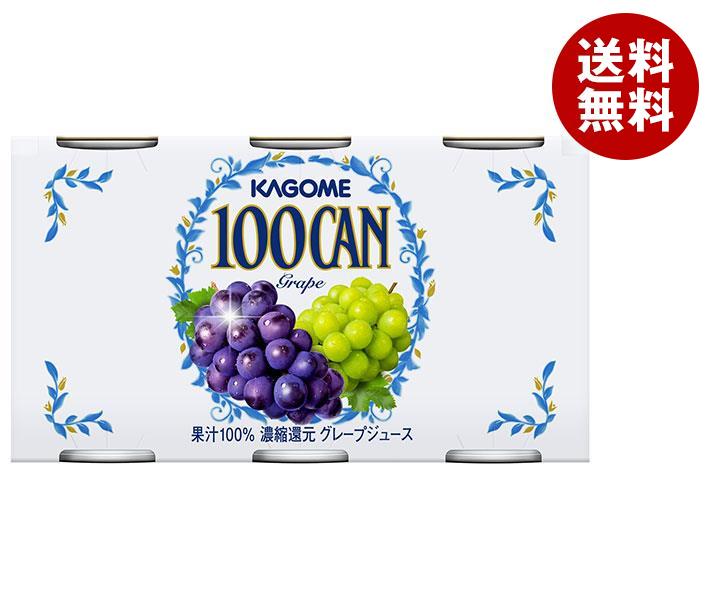 カゴメ 100CAN グレープジュース 160g缶×30本入×(2ケース)｜ 送料無料 果実飲料 グレープ 缶 ぶどう
