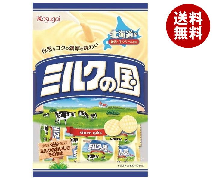 【送料無料 メーカー/問屋直送品 代引不可】春日井製菓 ミルクの国 125g×12袋入｜ お菓子 飴 キャンディー 袋 北海道産練乳 生クリーム使用