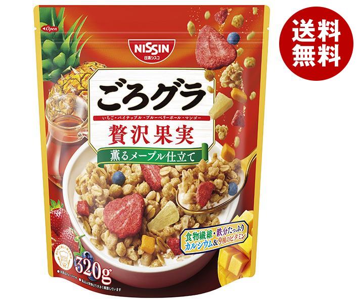 日清シスコ ごろグラ 贅沢果実 320g×6袋入×(2ケース)｜ 送料無料 グラノーラ シリアル フルーツ 朝食