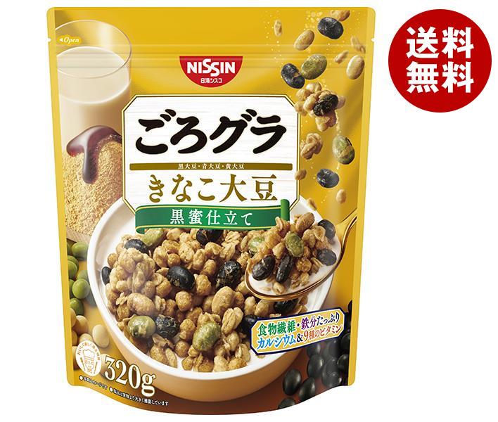 【送料無料・メーカー/問屋直送品・代引不可】日清シスコ ごろグラ きなこ大豆 320g×6袋入｜ グラノーラ シリアル 大豆 豆 朝食 ロカボ