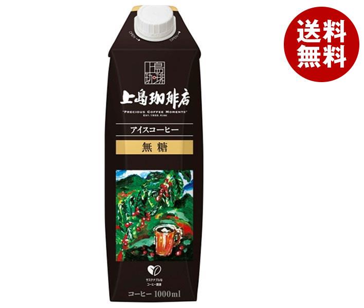 UCC 上島珈琲店 アイスコーヒー 無糖 1000ml紙パック×12本入×(2ケース)｜ 送料無料 コーヒー 珈琲 無糖 ブラック アイスコーヒー