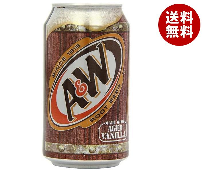 シーエフシージャパン A&W ルートビア 355ml缶×24(12×2)本入×(2ケース)｜ 送料無料 ソーダ 炭酸 スパークリング コー…