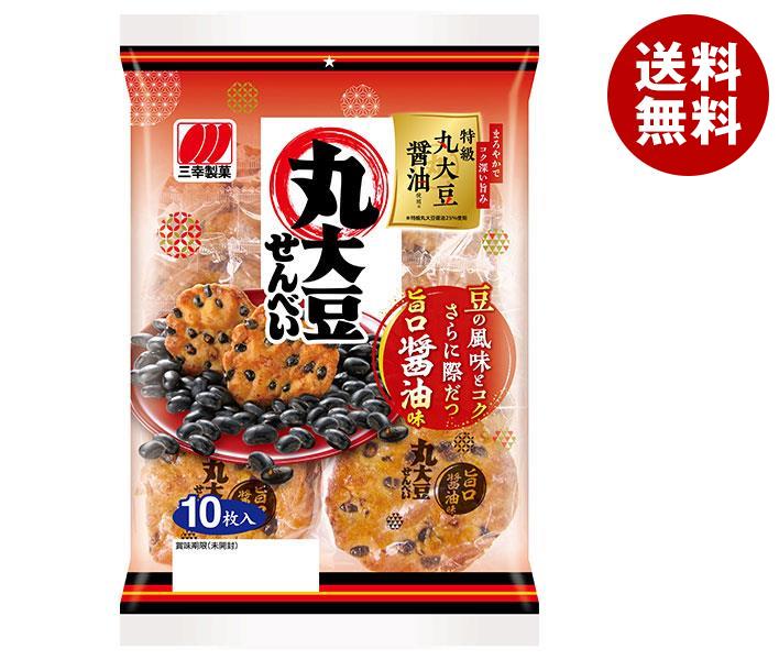 楽天MISONOYA楽天市場店【送料無料・メーカー/問屋直送品・代引不可】三幸製菓 丸大豆せんべい 旨口醤油味 10枚×12個入｜ お菓子 おつまみ・せんべい 袋