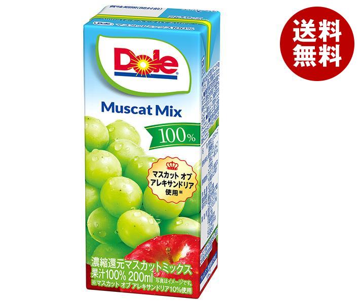 雪印メグミルク Dole(ドール) マスカットミックス 100% 200ml紙パック×18本入×(2ケース)｜ グレープ ぶどう りんご 果汁100% ジュース