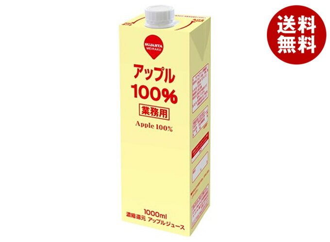 スジャータ 業務用アップル 1000ml紙パック×6本入×(2ケース)｜ 送料無料 リンゴジュース 100% 1l 1L 紙パック りんご
