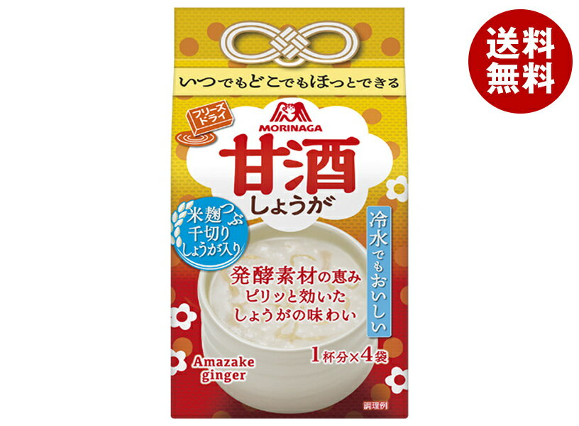 [ポイント5倍！6/11(火)1時59分まで全品対象エントリー&購入]森永製菓 甘酒(しょうが) 4袋×10袋入×(2ケース)｜ 送料無料 米麹 あまざけ しょうが 生姜 酒粕 ホットのサムネイル