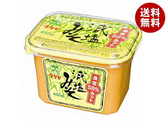 [ポイント5倍！8/27(火)9時59分まで全品対象エントリー&購入]タケヤみそ 減塩みそ 450g×6個入｜ 送料無料 みそ 味噌 調味料 食品 減塩のサムネイル