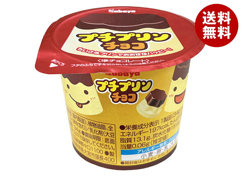 カバヤ プチプリンチョコ 34g×12個入｜ 送料無料 チョコレート チョコ おかし お菓子のサムネイル