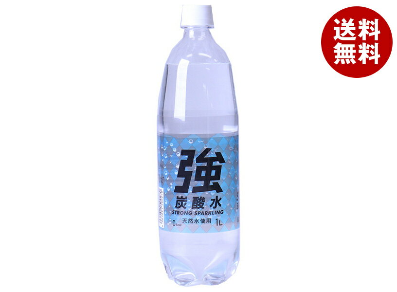 香檳酒 - 友桝飲料 強炭酸水(K) 1Lペットボトル×15本入｜ 送料無料 炭酸飲料 炭酸水 ソーダ PET 割り材 プレーン