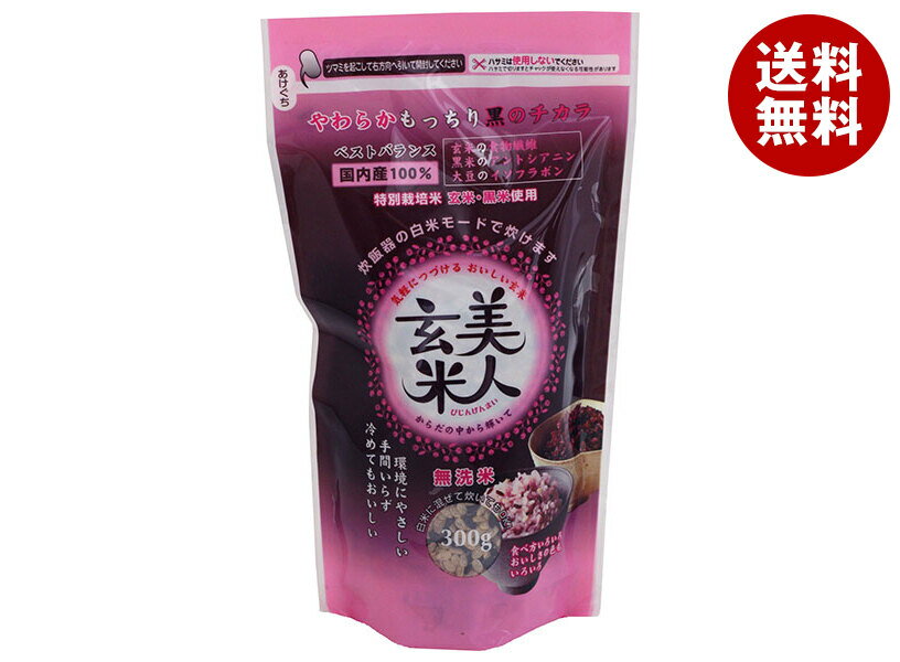 オクモト 美人玄米(国産) 300g×20袋入| 送料無料 米 玄米 ごはん ご飯 無洗米 国内産100%