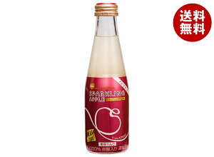青森県りんごジュース シャイニー スパークリングアップル マイルド 200ml瓶×24本入×(2ケース)| 送料無料 りんごジュース アップルジュース 炭酸 果汁100% 濃縮還元