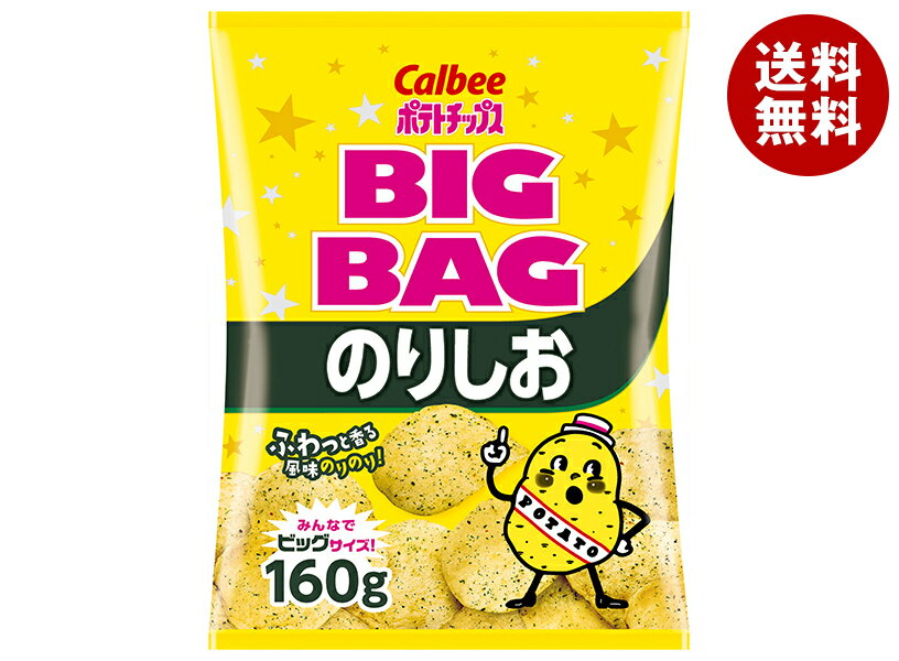 カルビー BIG BAG ポテトチップス のりしお 160g×12袋入 メーカー 問屋直送| 送料無料 お菓子 スナック菓子 ポテチ ビッグ