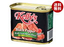 国分 Kelly's ランチョンミート ブラックペッパー 340g×24個入×(2ケース) メーカー 問屋直送| 送料無料 缶詰 おつまみ おかず
