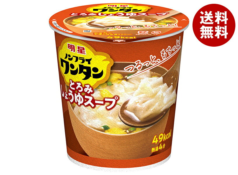 [ポイント5倍！8/11(火)1時59分まで全品対象エントリー&購入]明星食品 ノンフライワンタン とろみしょうゆスープ 14g×6個入×(2ケース)｜ 送料無料 インスタント カップスープ ノンフライ ワンタン misonoya-10094881 MISONOYA楽天市場店 パッケージ画像