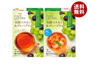 AGF ブレンディ カフェラトリー スティック 芳醇マスカット&グレープティー (6.5g×7本)×24箱入×(2ケース)| 送料無料 Blendy 嗜好品 紅茶 インスタント 粉末
