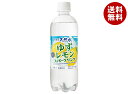 サンガリア 伊賀の天然水 ゆずレモンスパークリング 500mlペットボトル×24本入| 送料無料 ゆず レモン フルーツ 炭酸 炭酸水
