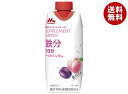森永乳業 サプリメントウォーター 鉄分 香るもも水 330ml紙パック×12本入×(2ケース)| 送料無料 低カロリー ビタミン12 桃 ピーチ