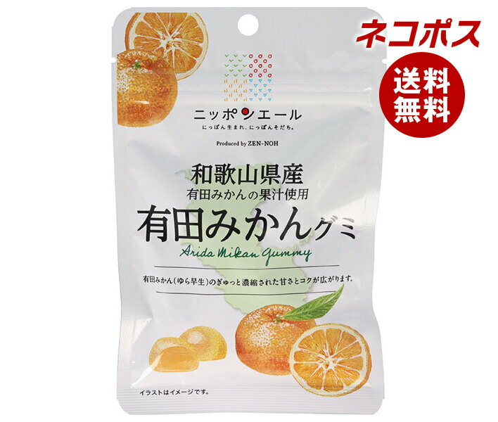 ネコポス JA全農 ニッポンエール 和歌山県産有田みかん グミ 40g×10袋入｜ 全国送料無料 お菓子 グミ 国産 日本産 全農のサムネイル