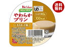 ハウス食品 やさしくラクケア やわらかプリン カスタード味 63g×48個入×(2ケース)| 送料無料 ケアフード プリン ラクケア カスタード デザート 介護食