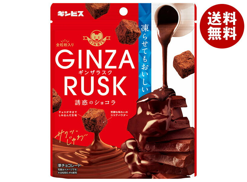 ギンビス GINZARUSK(ギンザラスク) 誘惑のショコラ 50g×10袋入×(2ケース)｜ 送料無料 ラスク チョコレート ココアパウダー 乳酸菌入り