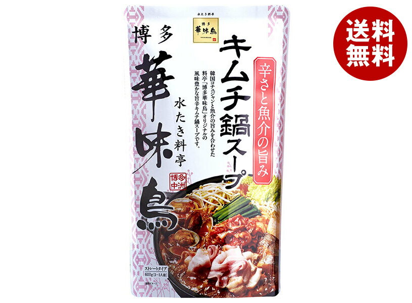 トリゼンフーズ 博多華味鳥 キムチ鍋スープ 600g×12袋入×(2ケース)｜ 送料無料 調味料 鍋つゆ 鍋スープ..