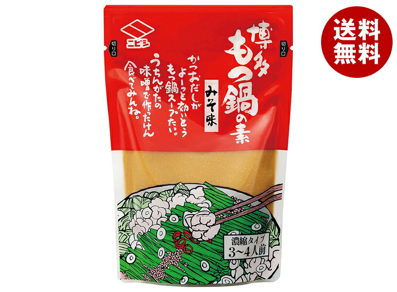 ニビシ醤油 博多もつ鍋の素 みそ味 200g×12袋入｜ 送料無料 鍋つゆ もつ鍋 博多 みそ 味噌