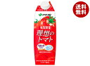伊藤園 理想のトマト(屋根型) 1L紙パック×12(6×2)本入×(2ケース)| 送料無料 トマトジュース 食塩無添加 トマト 野菜ジュース