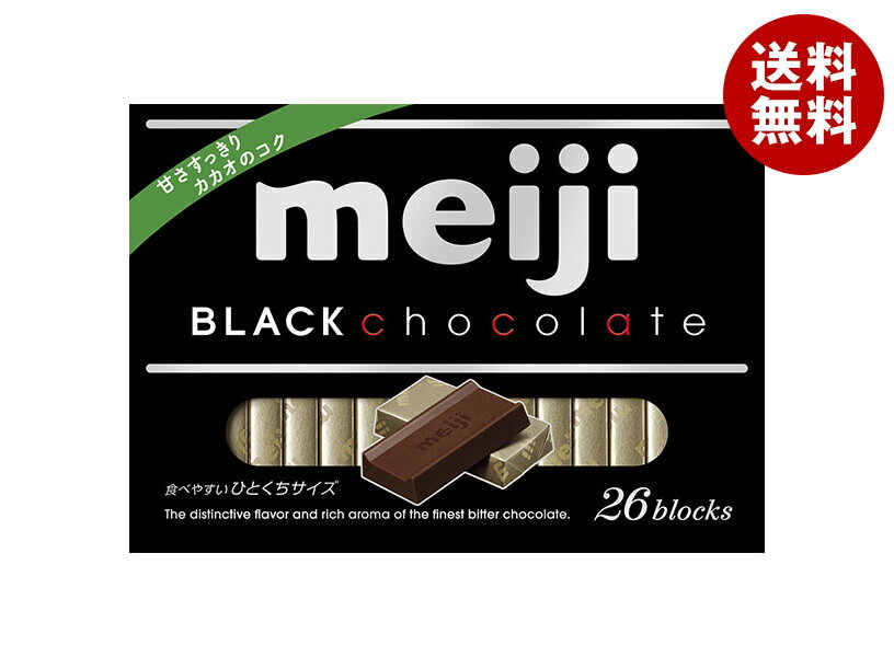 明治 ブラックチョコレートBOX 120g(26枚)×6箱入×(2ケース)｜ 送料無料 お菓子 チョコ meiji ポリフェ..