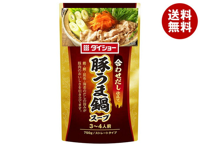 ダイショー 合わせだし仕立て 豚うま鍋スープ 750g×10袋入×(2ケース)｜ 送料無料 一般食品 調味料 鍋ス..