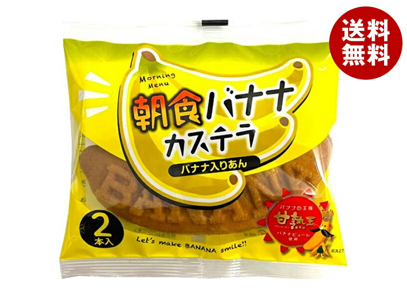 山崎製パン 朝食バナナカステラ (2本入) ×12袋入×(2ケース)｜ 送料無料 洋菓子 菓子 バナナ カステラ