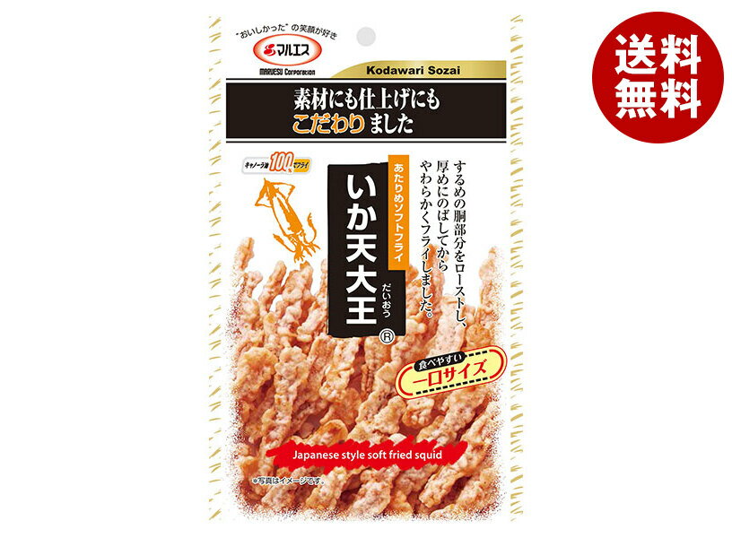 マルエス いか天大王 24g×5袋入×(2ケース)｜ 送料無料 お菓子 珍味 おつまみ スナック珍味 するめフライ キャノーラ油 肉厚 一口サイズ