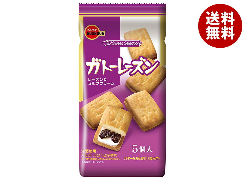 ブルボン ガトーレーズン 5個×10袋入｜ 送料無料 お菓子 クッキー おやつ 洋酒 レーズン