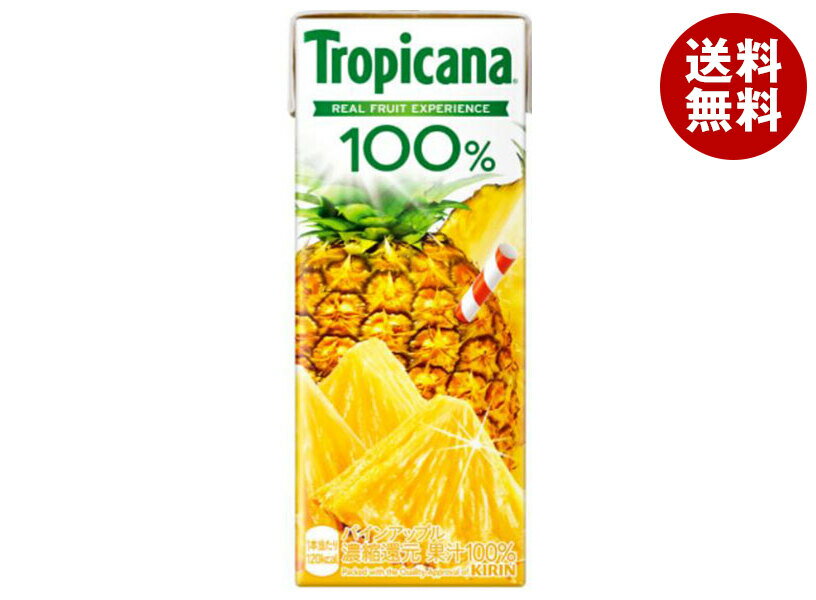 キリン トロピカーナ 100% パインアップル 250ml紙パック×24本入×(2ケース)｜ 送料無料 果実飲料 パインアップル 果汁100％ 紙パック パイナップル