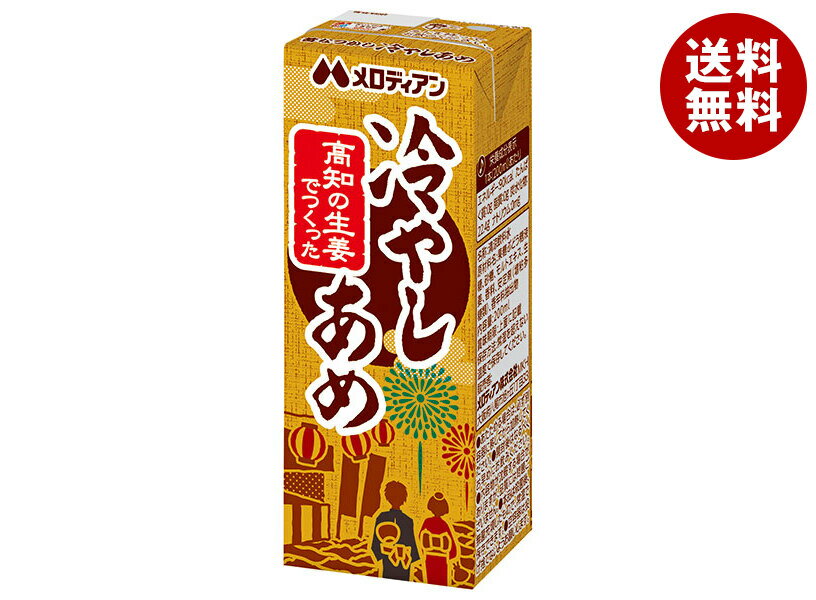 メロディアン 冷やしあめ 200ml紙パック×24本入×(2ケース)｜ 送料無料 ひやしあめ 生姜 しょうが あめゆ 冷やし飴（楽天・MISONOYA楽天市場店）