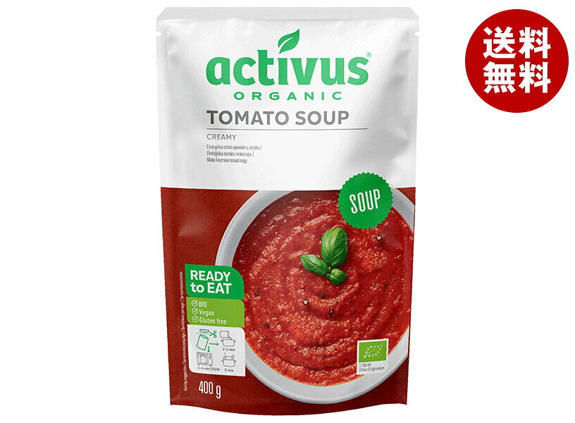 むそう商事 activus OG トマト スープ 400g×10袋入｜ 送料無料 トマト スープ 有機スープ 無添加 オーガニック misonoya-10130067 MISONOYA楽天市場店 パッケージ画像